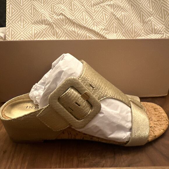 Donald Pliner Women's Ofelia Python Print Upper Cork Wedge Heel Heeled